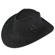 Charmgo Cowgirl Hat Clearance, Unisex Adult West Cowboy Hat Mongolian Hat Grassland Sunshade Cap Cowboy Hats for Women Cowboy Hat Men, Hats for Men Black