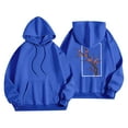 thumbnail image 1 of Charmgo Graphic Hoodies Clearance, Women Fashion Hooded Sweatshirts Flower Print Hoodies Sweater Y2k Tops Streetwear Winter Clothes for Women, Blue Hoodies for Women XXL, 1 of 6