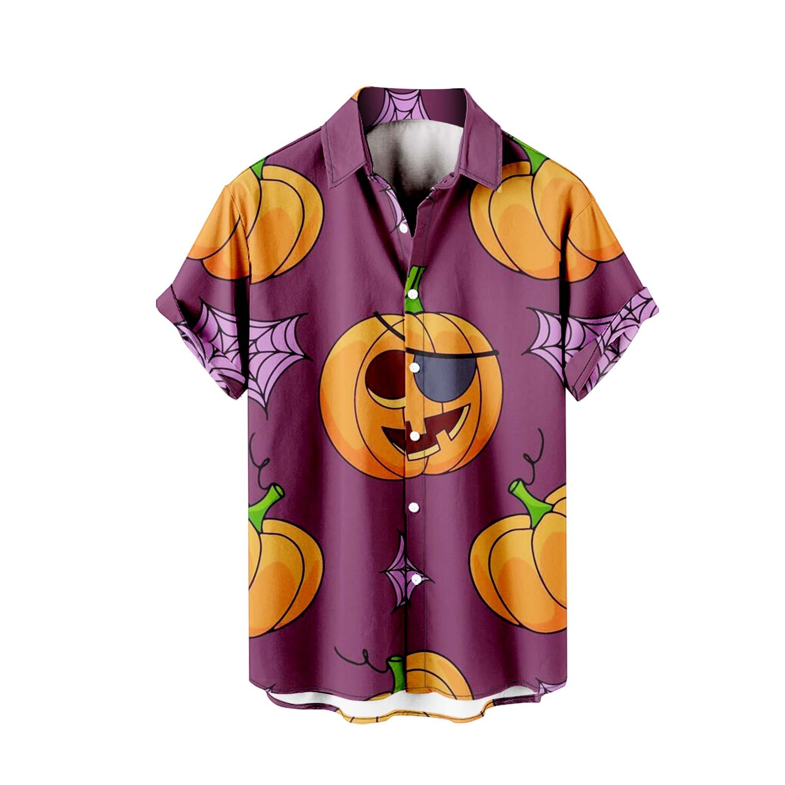 Charmgo Halloween Shirts Clearance, Fashion Casual Men's Halloween