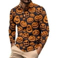 Charmgo Halloween Shirts Clearance, Men's 3D Printed Long Sleeve V Neck