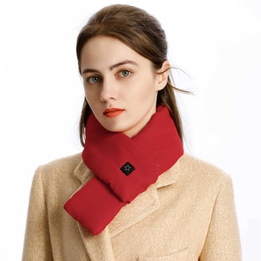Electric USB Rechargeable Heated Faux Fur Scarf