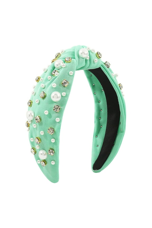 Knotted Headband for Women Clearance, Fashion Headbands for Women Girls Headbands Wide Top Knot Pearls Hair Hoops for Casual Wedding Boho Headbands for Women, Headbands for Women A