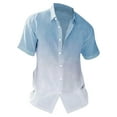 thumbnail image 1 of Charmgo Mens Hawaiian Shirt, Men's Summer Beach Shirt Casual Gradient Short Sleeve Shirts Loose Golf Shirts for Men, Hawaiian Shirt for Men Blue XXXXL, 1 of 2