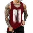 thumbnail image 1 of Charmgo Tank Tops Men, Mens Summer Independence Day Print Tank Top Breathable Large Size Casual Sleeveless Top Loose Partial Print Tank Top 4Th Of July Shirts for Men, Mens Shirts Wine M, 1 of 4