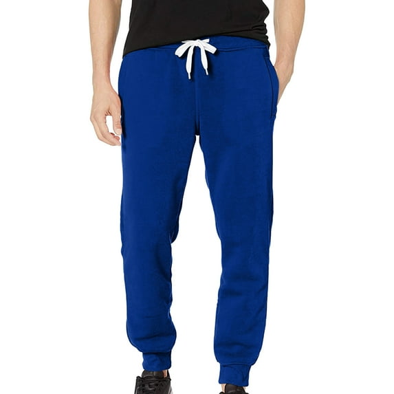 Charmgo Mens Sweatpants Clearance, Men's Casual Solid Basic Active Fleece Elastic Waist Sports Pants Cargo Pants for Men Joggers for Men Dark Blue XXL