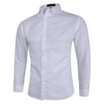 thumbnail image 1 of Charmgo Mens T-Shirts Clearance, Men's Casual Fashion Long Sleeve Button Down Shirts Golf Shirts for Men, Polo Shirts for Men White XXL, 1 of 7