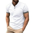 thumbnail image 1 of Charmgo Mens T-Shirts Clearance, Men's Summer Collar Button Up Shirt for Sports and Leisure Golf Shirts for Men, Polo Shirts for Men White XL, 1 of 2