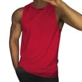 thumbnail image 1 of Charmgo Mens Tank Top Clearance, Men's Summer Solid Color Vest Fashion Casual Vintage Wash Sleeveless Vest Top Tank Tops Men, Mens T-Shirts Red L, 1 of 3