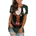 thumbnail image 1 of Charmgo Oktoberfest Shirt Women, Women Comfortable Printed Shirts Round Neck Short Sleeve Graphic Tees Tunic Tops Oktoberfest Outfits Women, Green Tops for Women Trendy XXXXL, 1 of 4