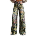 Charmgo Palazzo Pants for Women, Women's Vintage Flower Print Baggy