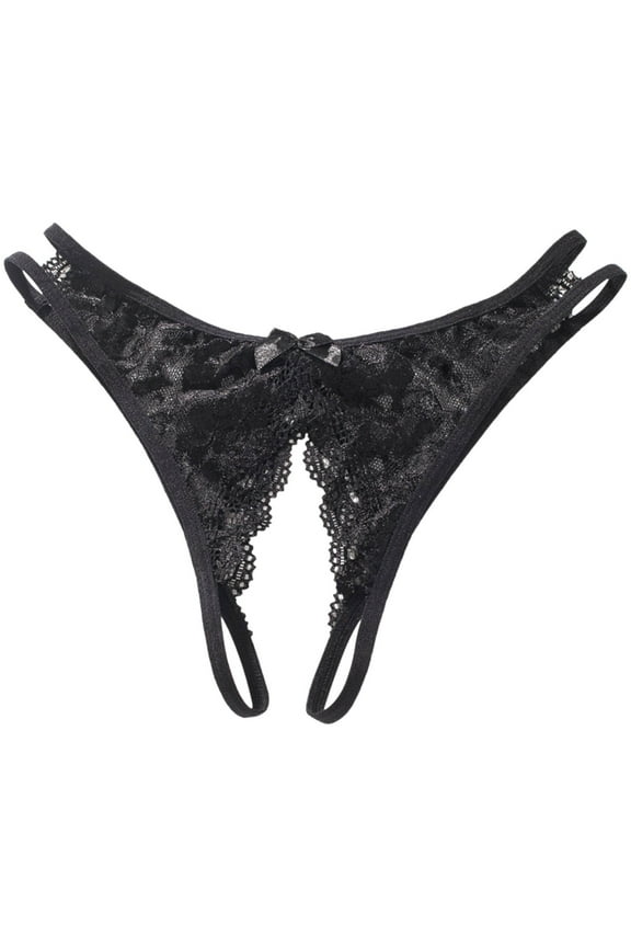 Panties for Women Clearance, Women's Underwear Open Files Large Size T Shaped Lace Women's Underwear Floral Lace Underwear, Womens Underwear, G String Thongs for Women Black