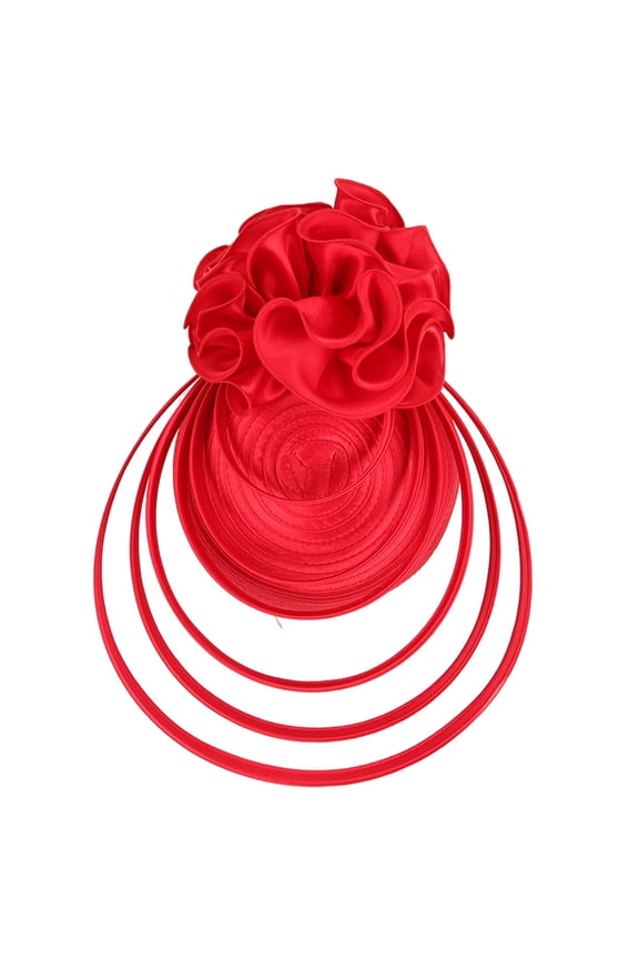 Skincare Headband Clearance, Tea Party Fascinator Kentuckys Derbys Hat Fascinator Pillbox Hat Headband for Cocktail Boho Headbands for Women, Headbands for Women Red