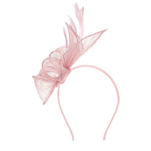 Charmgo Skincare Headband Clearance, Women's Elegant Hat Strap Flower Feather Party Hat Hair Clip Headband Accessory Boho Headbands for Women, Headbands for Women Pink