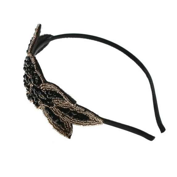 Charmgo Skincare Headband Clearance, Women's Elegant Hat Strap Flower Feather Party Hat Hair Clip Headband Accessory Boho Headbands for Women, Headbands for Women Gold