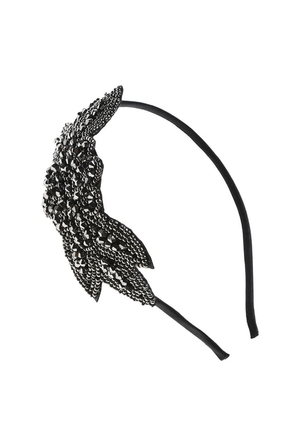 Skincare Headband Clearance, Women's Elegant Hat Strap Flower Feather Party Hat Hair Clip Headband Accessory Boho Headbands for Women, Headbands for Women Black