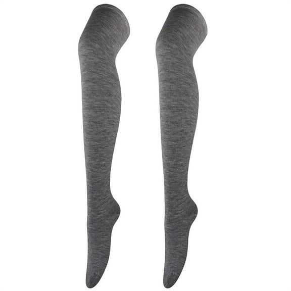 Charmgo Socks Clearance, 1 Pairs Women's Fashion Solid Color Over The Knee Long Socks High Socks Running Socks Compression Socks for Women Dark Grey One Size
