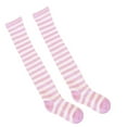 thumbnail image 1 of Charmgo Socks for Women Clearance, Christmas High Long Stockings Over Knee Socks Knee High Long Striped Stocking Socks 1 Pair Thigh High Stockings, Compression Socks for Women White, 1 of 4