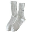 thumbnail image 1 of Charmgo Socks for Women Clearance, Women Thin Cotton Socks Soft Cotton Bootie Socks Women Above Ankle Crew Socks Thigh High Stockings, Compression Socks for Women White, 1 of 4