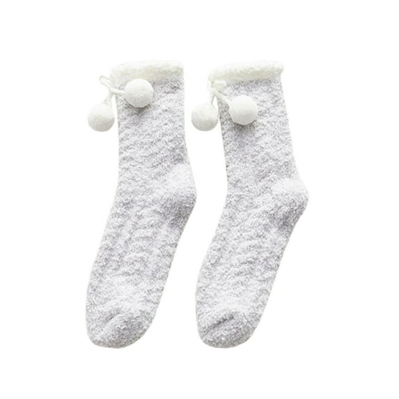 Charmgo Socks for Women Clearance, Women's Winter Warm Fuzzy Socks Slipper Socks Women's Soft Fuzzy Sleeping Socks Fuzzy Slipper Socks Thigh High Stockings, Compression Socks for Women A
