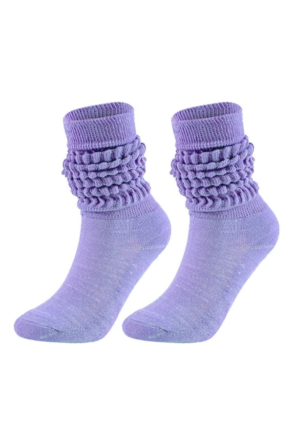Thigh High Stockings Clearance, Medium High Tube Bubble Socks Fashion and Versatile Socks Men and Women Socks Of The Same Style, Compression Stockings for Women Purple