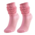 thumbnail image 1 of Charmgo Thigh High Stockings Clearance, Men and Women High Tube Bubble Socks Fashion and Versatile Socks, Compression Stockings for Women Pink One Size, 1 of 4