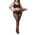 thumbnail image 1 of Charmgo Tights for Women Clearance, Women's Plus Size 15D Xxxl Nylon Iicrease Breathable Elastic Thin Oversized Stockings Opaque Tights Compression Stockings for Women Black, 1 of 2