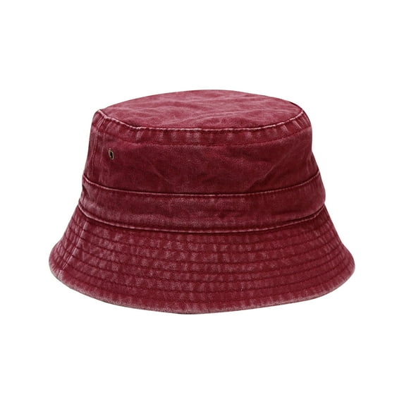 Charmgo Trucker Hat Clearance, Adult Fashion Solid Sunshade Hat Fisherman's Hat Basin Hat Outdoor Bucket Hat Bucket Hat Baseball Cap, Sun Hats for Women Wine