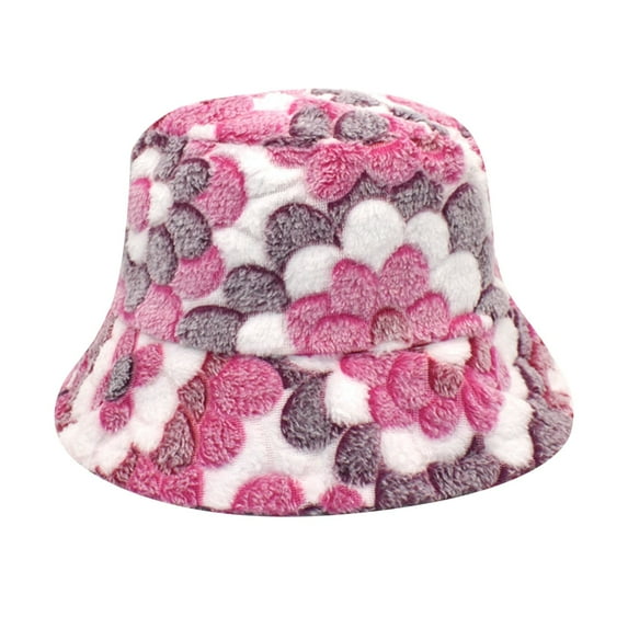 Charmgo Trucker Hat Clearance, Autumn and Winter Fisherman Hat Female Outdoor Warm Pot Hat Popular Plush Hat Male Bucket Hat Baseball Cap, Sun Hats for Women Hot Pink