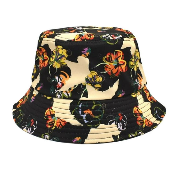 Charmgo Trucker Hat Clearance, Men and Women Casual Summer Printed Outdoor Flat Top Sunshade Bucket Hat Bucket Hat Baseball Cap, Sun Hats for Women Khaki