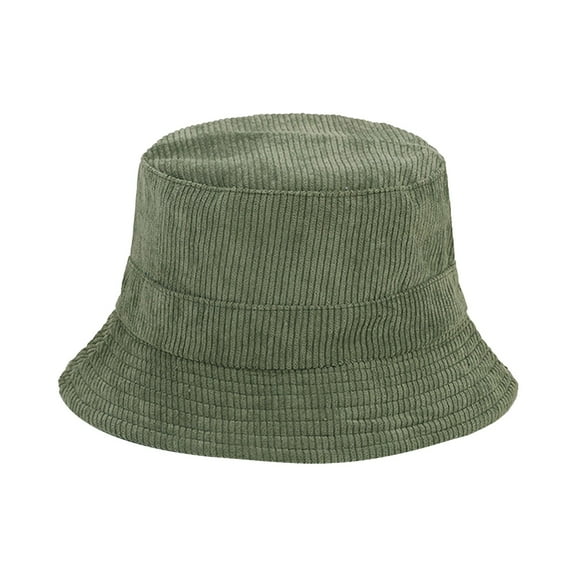 Charmgo Trucker Hat Clearance, Men's and Women's Autumn and Winter Corduroy Patchwork Fisherman's Hat Double Wear Basin Hat Visor Bucket Hat Baseball Cap, Sun Hats for Women Green