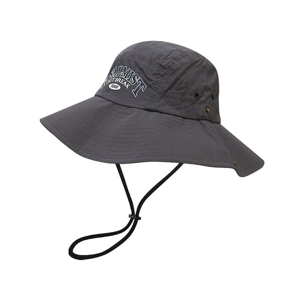 Charmgo Trucker Hat Clearance, Outdoor Boonie Hat Wide Brim Breathable Fishing Hat for Men/Women Waterproof Wide Brim Bucket Hat Boonie Hat for Beach Bucket Hat Baseball Cap, Sun Hats for Women Grey