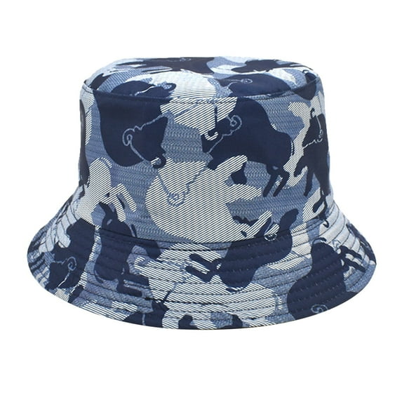 Charmgo Trucker Hat Clearance, Printed Fisherman Hat Men and Women Travel Fashion Camouflage Basin Hat Outdoor Sunscreen Sun Hat Trend Bucket Hat Baseball Cap, Sun Hats for Women Navy