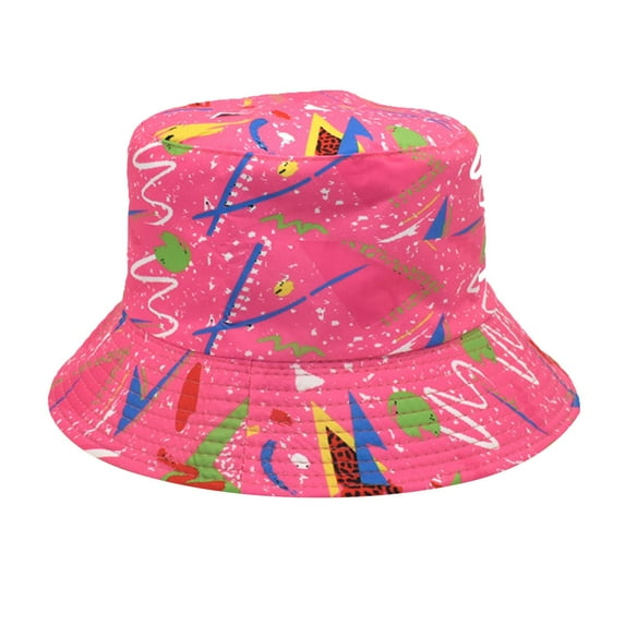 Charmgo Trucker Hat Clearance, Printed Fishermans Hat Mens and Women's Outdoor Sunshade Hat Double Sided All Purpose Pot Hat Bucket Hat Baseball Cap, Sun Hats for Women A