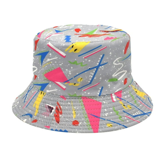 Charmgo Trucker Hat Clearance, Printed Fishermans Hat Mens and Women's Outdoor Sunshade Hat Double Sided All Purpose Pot Hat Bucket Hat Baseball Cap, Sun Hats for Women Grey