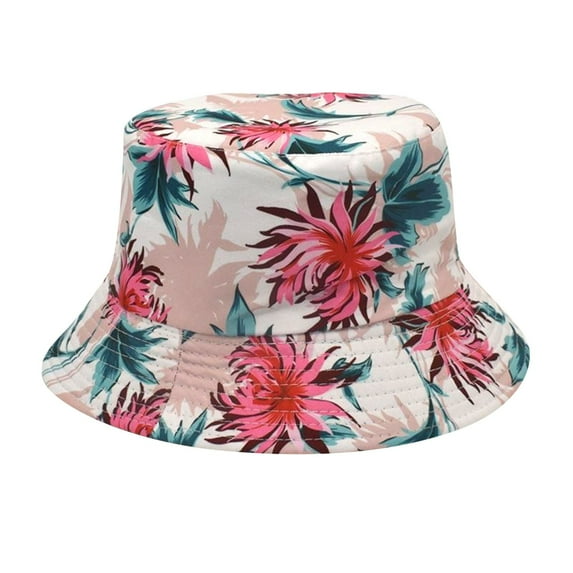 Charmgo Trucker Hat Clearance, Printed Fishermans Hat Mens and Women's Outdoor Sunshade Hat Double Sided All Purpose Pot Hat Bucket Hat Baseball Cap, Sun Hats for Women Pink