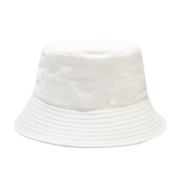 Charmgo Trucker Hat Clearance, Summer Men and Women Foldable Pure Color Fisherman Hat Sun Hat Bucket Cap Bucket Hat Baseball Cap, Sun Hats for Women White