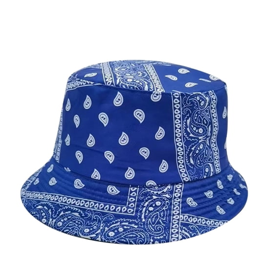 Charmgo Trucker Hat Clearance, Unisex Fashion Botanical Cashew Print Sunshade Bucket Hat Bucket Hat Baseball Cap, Sun Hats for Women Blue