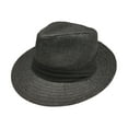 thumbnail image 1 of Charmgo Trucker Hat Clearance, Unisex Men Women Panama Wide Brim Straw Hats Aldult Jazz Straw Hat Top Hat Sun Hat Bucket Hat Baseball Cap, Sun Hats for Women Black, 1 of 5