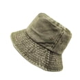 thumbnail image 1 of Charmgo Trucker Hat Clearance, Unisex Washed Old Sunscreen Shade Solid Color Breathable Hole Hollow Denim Fisherman Hat Bucket Hat Baseball Cap, Sun Hats for Women Army Green, 1 of 2