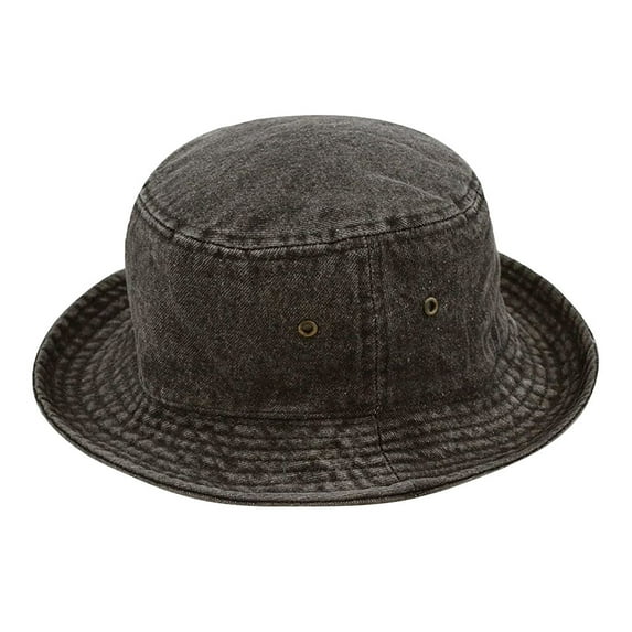 Charmgo Trucker Hat Clearance, Washed Cotton Denim Bucket Hat Fisherman's Hat 1Pcs Bucket Hat Baseball Cap, Sun Hats for Women Black