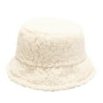 thumbnail image 1 of Charmgo Trucker Hat Clearance, Winter Faux Fluffy Cow Print Bucket Hats Women Outdoor Warm Sun Hat Soft Velvet Fisherman Cap Lady Panama Female Bucket Hat Baseball Cap, Sun Hats for Women Beige, 1 of 2