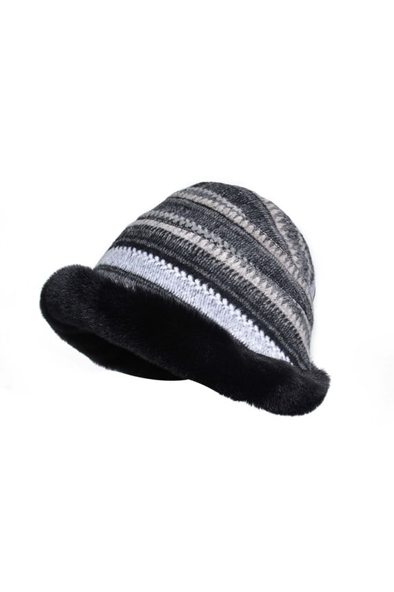 Trucker Hat Clearance, Winter Women's Bucket Cap Fisherman's Hat Retro Knitted Wool Basin Bucket Hat Bucket Hat Baseball Cap, Sun Hats for Women Black