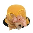 thumbnail image 1 of Charmgo Trucker Hat Clearance, Women Fashion Beret French Style Painter Hat Cap Vintage Warm Party Top Hat Bucket Hat Baseball Cap, Sun Hats for Women Yellow, 1 of 2