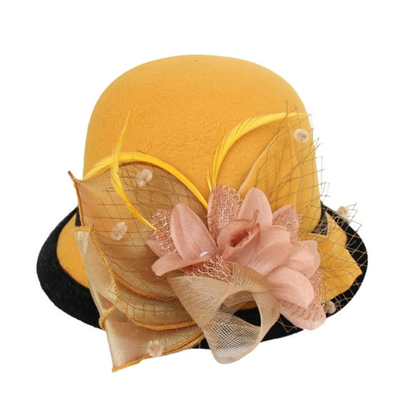 Charmgo Trucker Hat Clearance, Women Fashion Beret French Style Painter Hat Cap Vintage Warm Party Top Hat Bucket Hat Baseball Cap, Sun Hats for Women Yellow