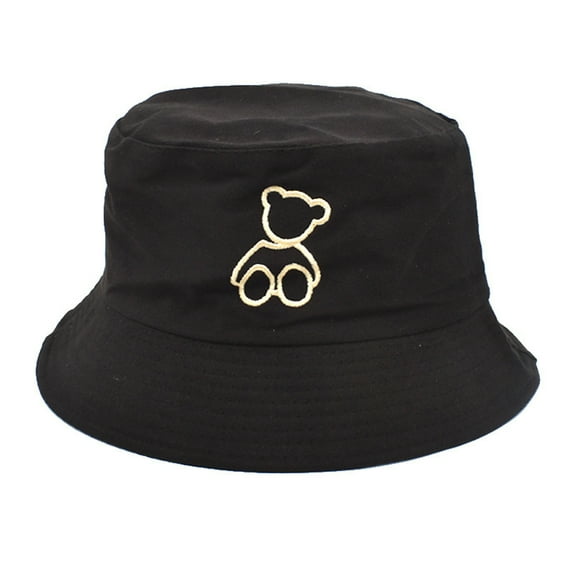 Charmgo Trucker Hat Clearance, Women Summer Fashion Beach Print Adjustable Washable Cotton Bucket Hat Sun Hat Outdoors Fish Hat Bucket Hat Baseball Cap, Sun Hats for Women Black