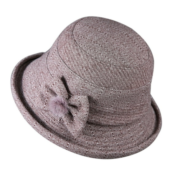 Charmgo Trucker Hat Clearance, Women's Autumn and Winter Dome Casual Fisherman Pot Hat Small Bowler Hat Bucket Hat Baseball Cap, Sun Hats for Women Brown