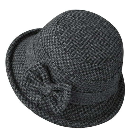 Charmgo Trucker Hat Clearance, Women's Autumn and Winter Dome Casual Fisherman Pot Hat Small Bowler Hat Bucket Hat Baseball Cap, Sun Hats for Women Grey