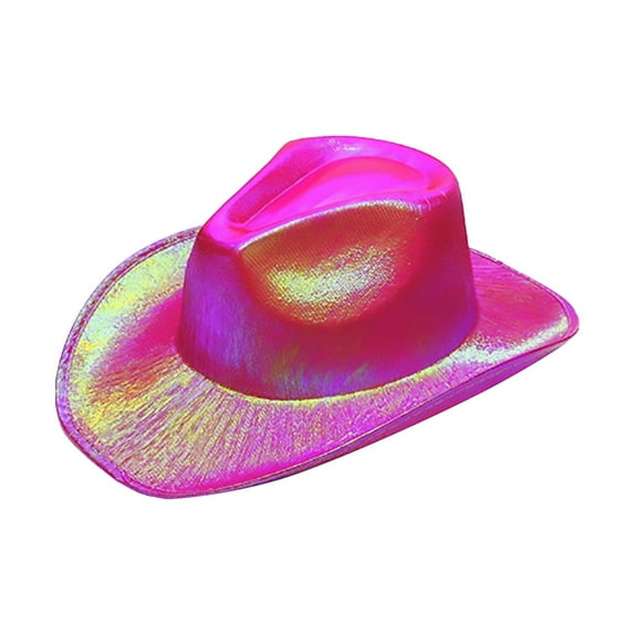 Charmgo Trucker Hat Clearance, Women's Large Brim Carnival Party Fluorescent Colorful Western Bowler Hat Bucket Hat Baseball Cap, Sun Hats for Women Hot Pink