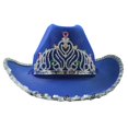 thumbnail image 1 of Charmgo Trucker Hat Clearance, Women's Sequin Crown Cowboy Hat Western Cowboy Hat Bucket Hat Baseball Cap, Sun Hats for Women Blue, 1 of 7