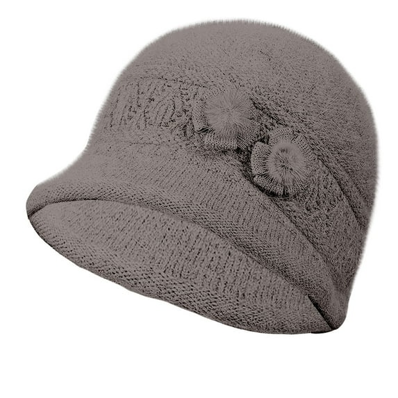 Charmgo Trucker Hat Clearance, Women's Woolen Knitted Warm Basin Hat Padded Cotton Hat Bucket Hat Baseball Cap, Sun Hats for Women Khaki